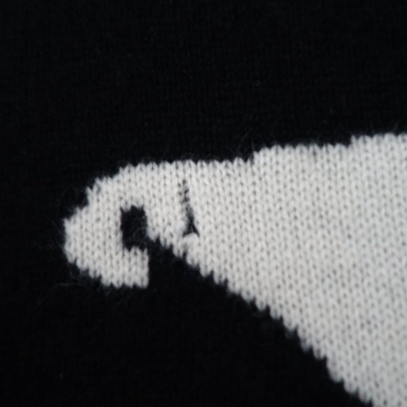 Vtg Voyage Logo Black Cashmere Sweater Vest With Long Neck Made In Italy, Sz 6 - Picture 9 of 11